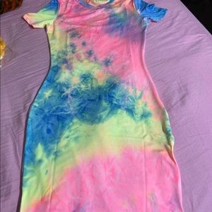 Tie dye dress bodycon